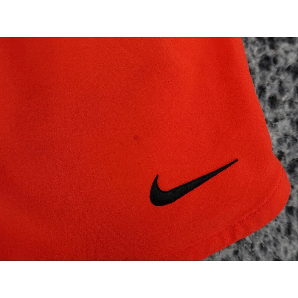 Nike Running Shorts Womens‎ Large Orange Dri-FIT Brief Liner